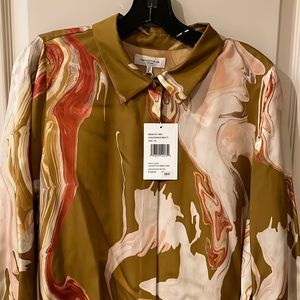 Lafayette 148 100% Viscose blouse NWT sz XL